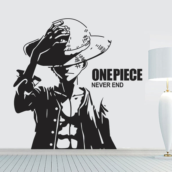 STICKERS MURAL ONE PIECE LUFFY NEVER END - one-piece-stores