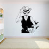 STICKERS MURAL ONE PIECE LUFFY CHAPEAU DE PAILLE