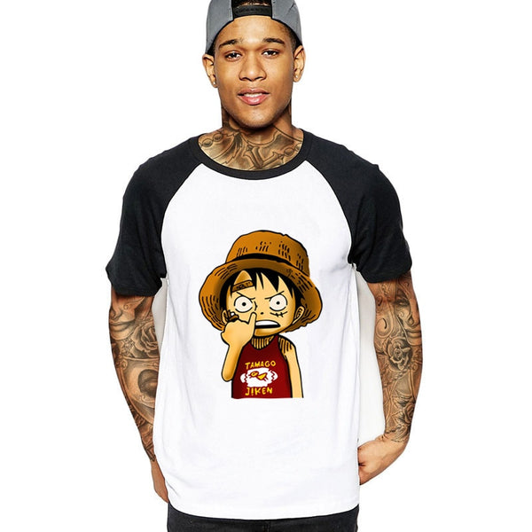 T-SHIRT ONE PIECE LUFFY SE CURE LE NEZ - one-piece-stores