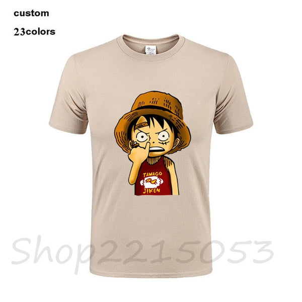 T-SHIRT ONE PIECE LUFFY SE CURE LE NEZ - one-piece-stores