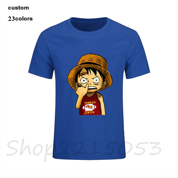 T-SHIRT ONE PIECE LUFFY SE CURE LE NEZ - one-piece-stores