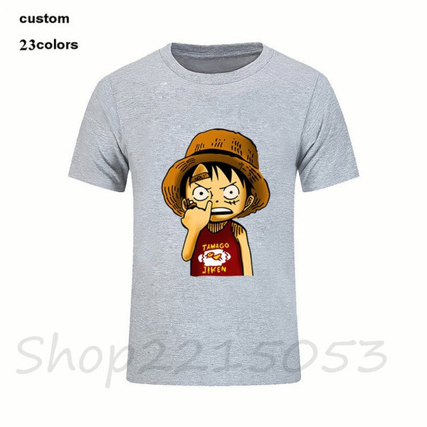 T-SHIRT ONE PIECE LUFFY SE CURE LE NEZ - one-piece-stores