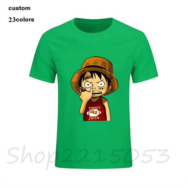 T-SHIRT ONE PIECE LUFFY SE CURE LE NEZ - one-piece-stores