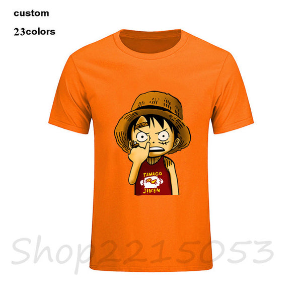 T-SHIRT ONE PIECE LUFFY SE CURE LE NEZ - one-piece-stores