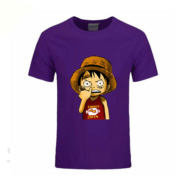 T-SHIRT ONE PIECE LUFFY SE CURE LE NEZ - one-piece-stores