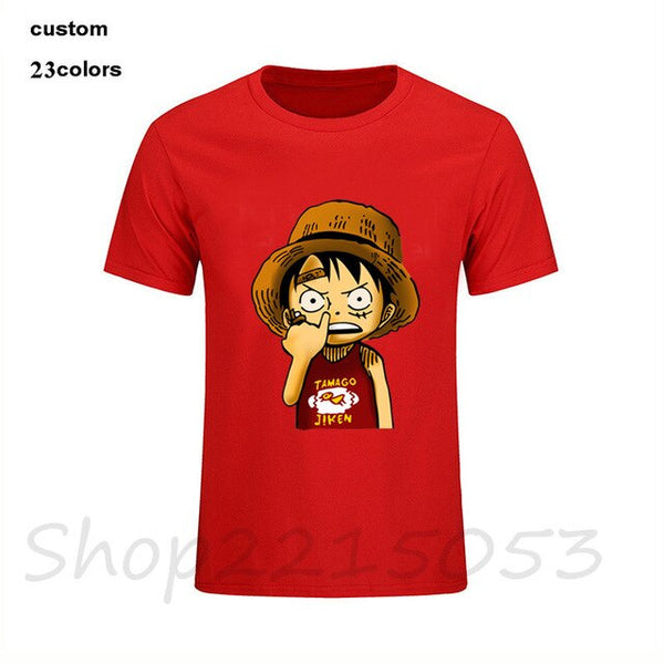 T-SHIRT ONE PIECE LUFFY SE CURE LE NEZ - one-piece-stores