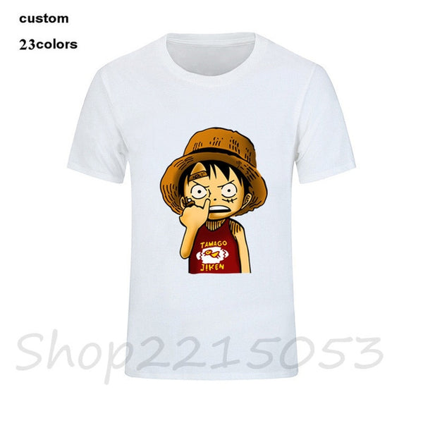 T-SHIRT ONE PIECE LUFFY SE CURE LE NEZ - one-piece-stores