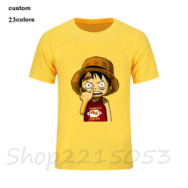 T-SHIRT ONE PIECE LUFFY SE CURE LE NEZ - one-piece-stores