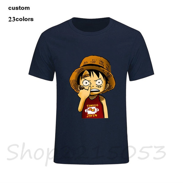 T-SHIRT ONE PIECE LUFFY SE CURE LE NEZ - one-piece-stores