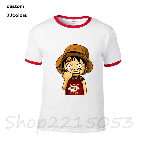 T-SHIRT ONE PIECE LUFFY SE CURE LE NEZ - one-piece-stores