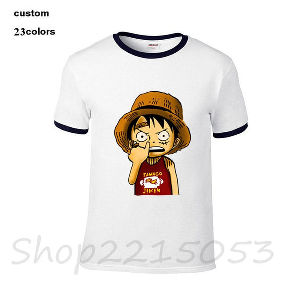 T-SHIRT ONE PIECE LUFFY SE CURE LE NEZ - one-piece-stores