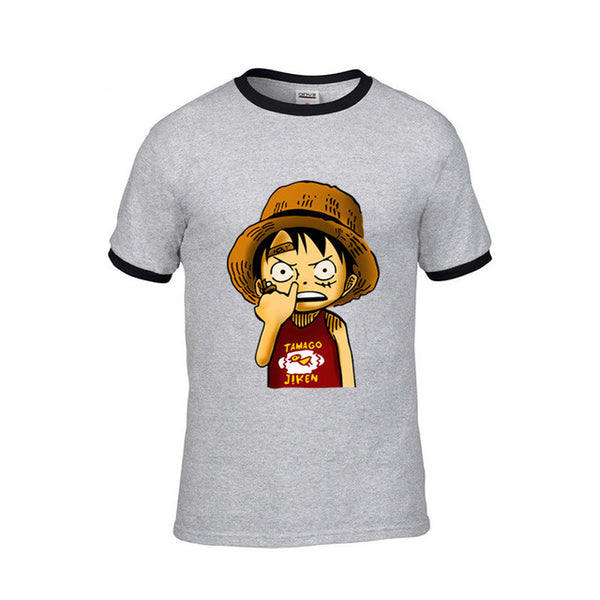 T-SHIRT ONE PIECE LUFFY SE CURE LE NEZ - one-piece-stores