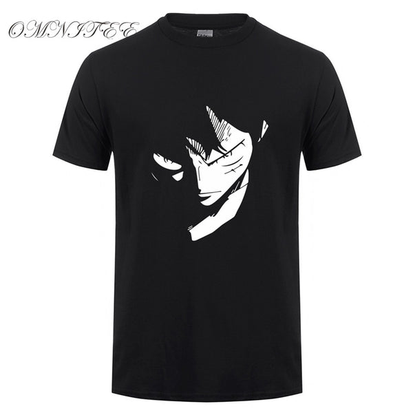 T-SHIRT ONE PIECE LUFFY NOIR ET BLANC - one-piece-stores