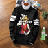 Striped Pullover Fleece Sweatshirt One Piece Fleece Luffy Law Whitebeard Pirate Skull Casual Jersey Long Sleeve Sweat Shirt Coat - one-piece-stores