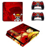 STICKERS PS4 ONE PIECE LUFFY ROUGE