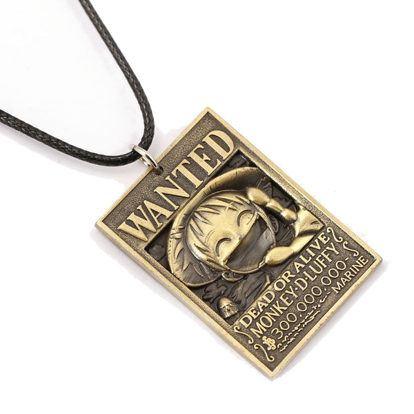 COLLIER ONE PIECE PLAQUE DE LUFFY - one-piece-stores