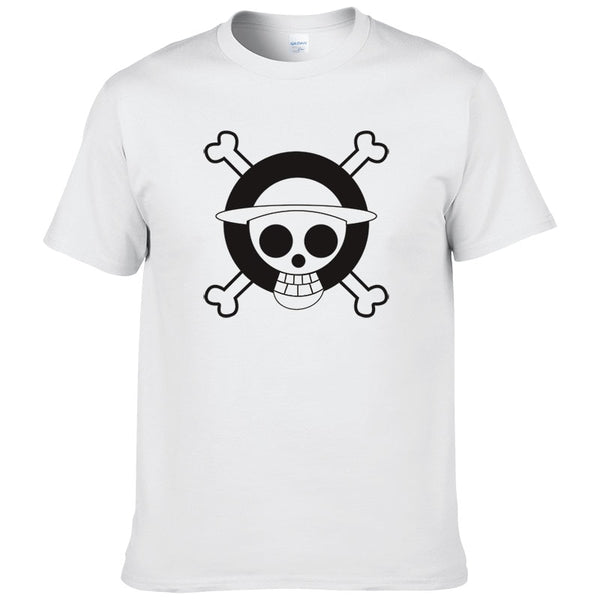 T-SHIRT ONE PIECE LOGO BLANC - one-piece-stores