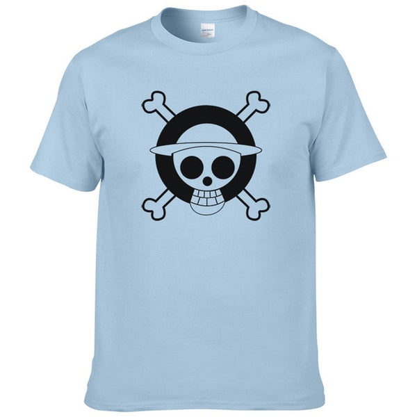 T-SHIRT ONE PIECE LOGO BLANC - one-piece-stores