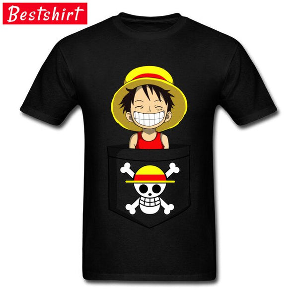 T-SHIRT ONE PIECE LUFFY EN POCHE - one-piece-stores