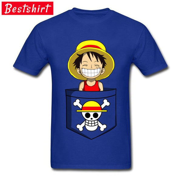 T-SHIRT ONE PIECE LUFFY EN POCHE - one-piece-stores