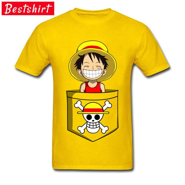 T-SHIRT ONE PIECE LUFFY EN POCHE - one-piece-stores