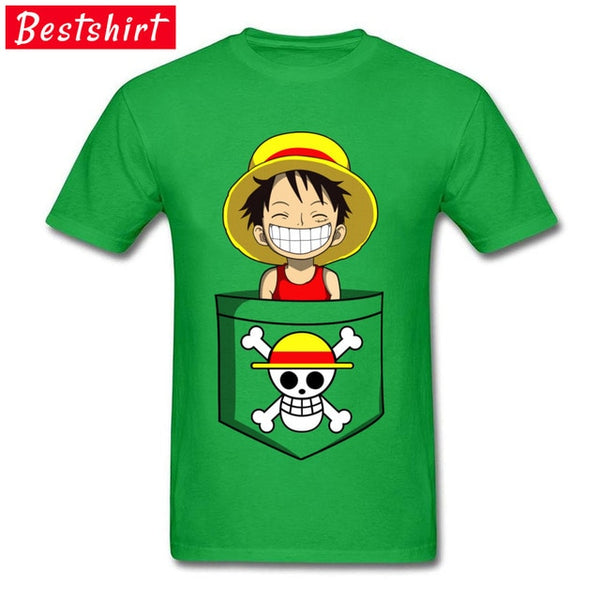 T-SHIRT ONE PIECE LUFFY EN POCHE - one-piece-stores