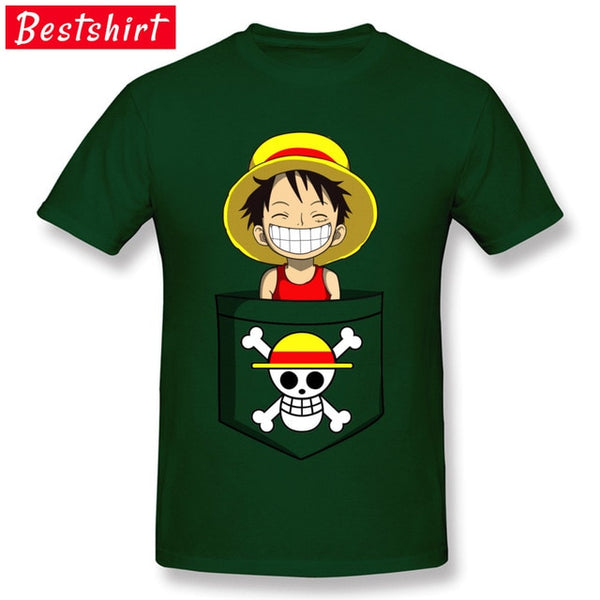 T-SHIRT ONE PIECE LUFFY EN POCHE - one-piece-stores