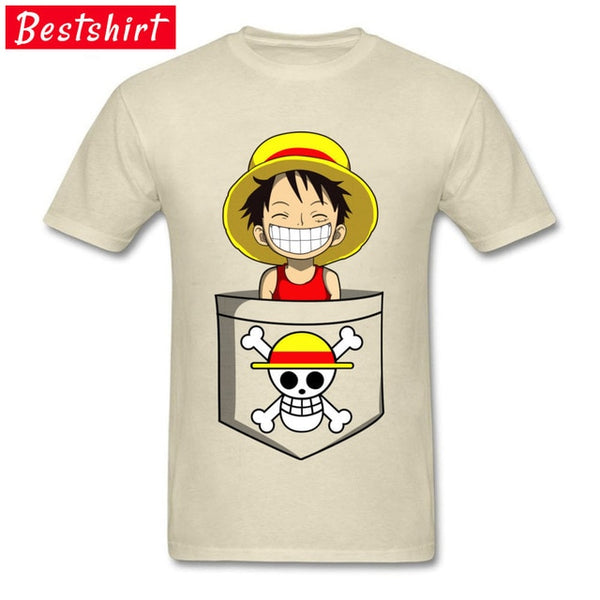 T-SHIRT ONE PIECE LUFFY EN POCHE - one-piece-stores