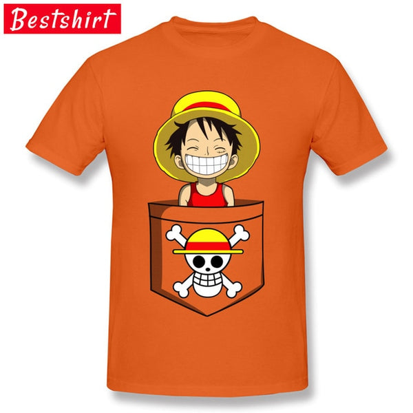 T-SHIRT ONE PIECE LUFFY EN POCHE - one-piece-stores