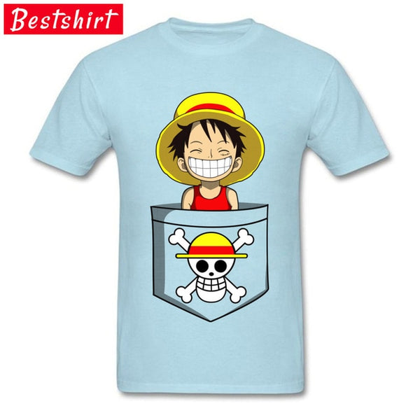 T-SHIRT ONE PIECE LUFFY EN POCHE - one-piece-stores