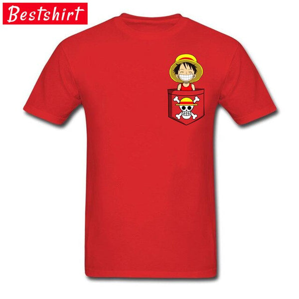 T-SHIRT ONE PIECE LUFFY EN POCHE - one-piece-stores