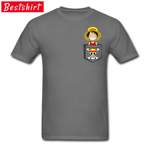 T-SHIRT ONE PIECE LUFFY EN POCHE - one-piece-stores