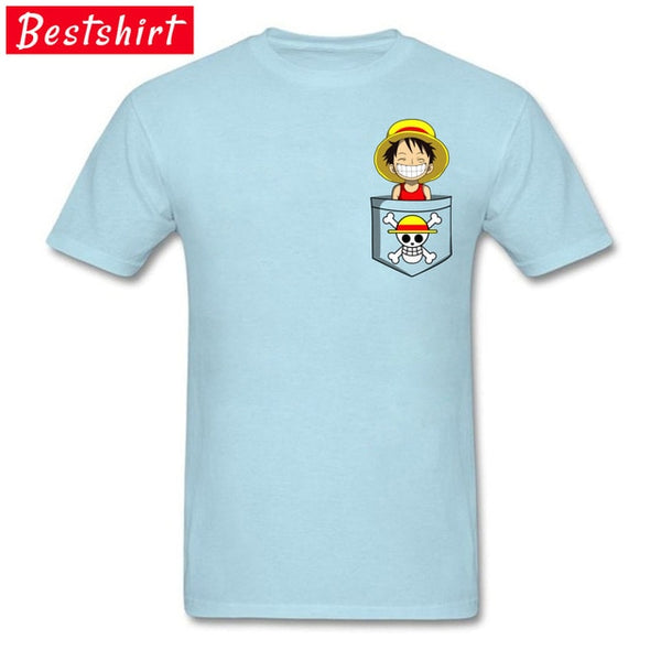 T-SHIRT ONE PIECE LUFFY EN POCHE - one-piece-stores